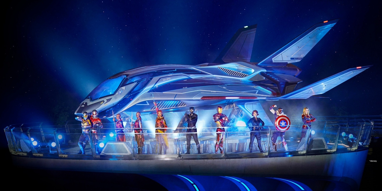 Alle MARVEL-Helden für ein Raumschiff im Marvel Avengers Campus