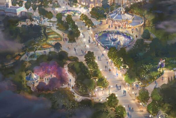 Skizze der neuen Themenbereiche im Disney Adventure World